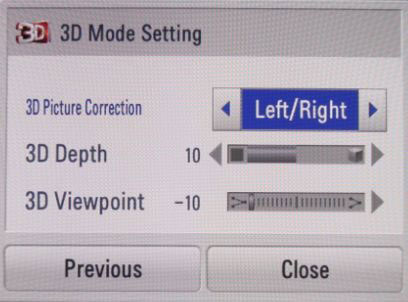 3D control options