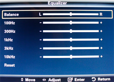 Sound Equalizer on Samsung HDTV