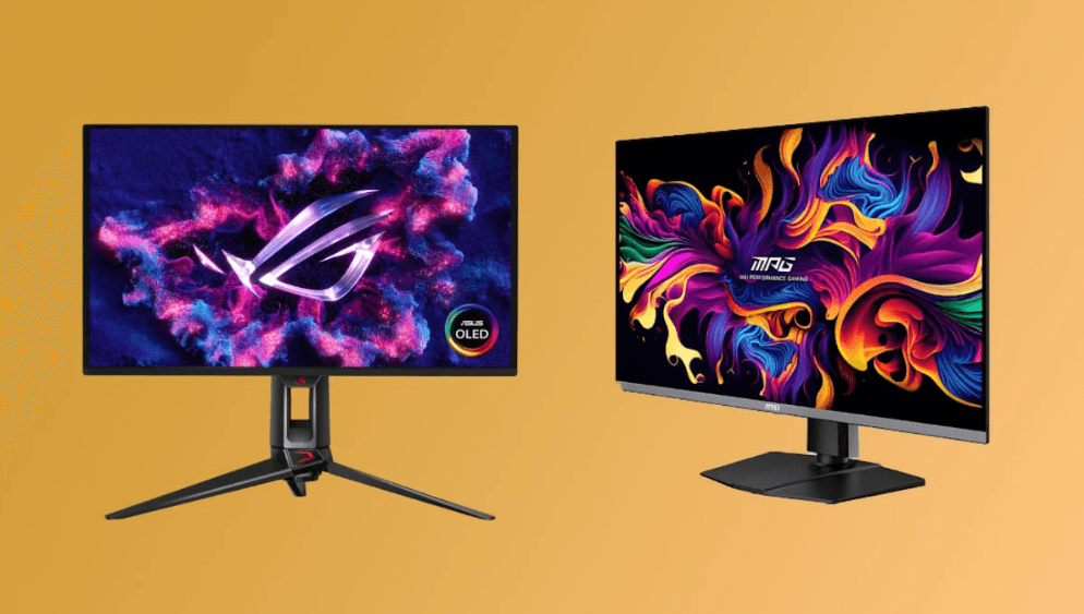 ASUS & MSI showcase new QD-OLED monitors with DisplayPort 2.1