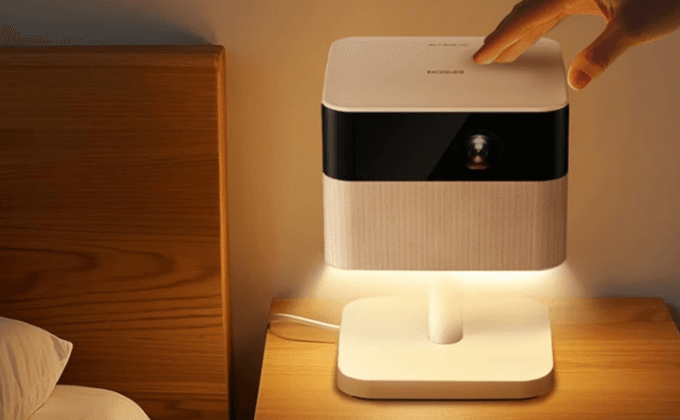 Epson's newest project doubles as a mood-lighting bedside lamp
