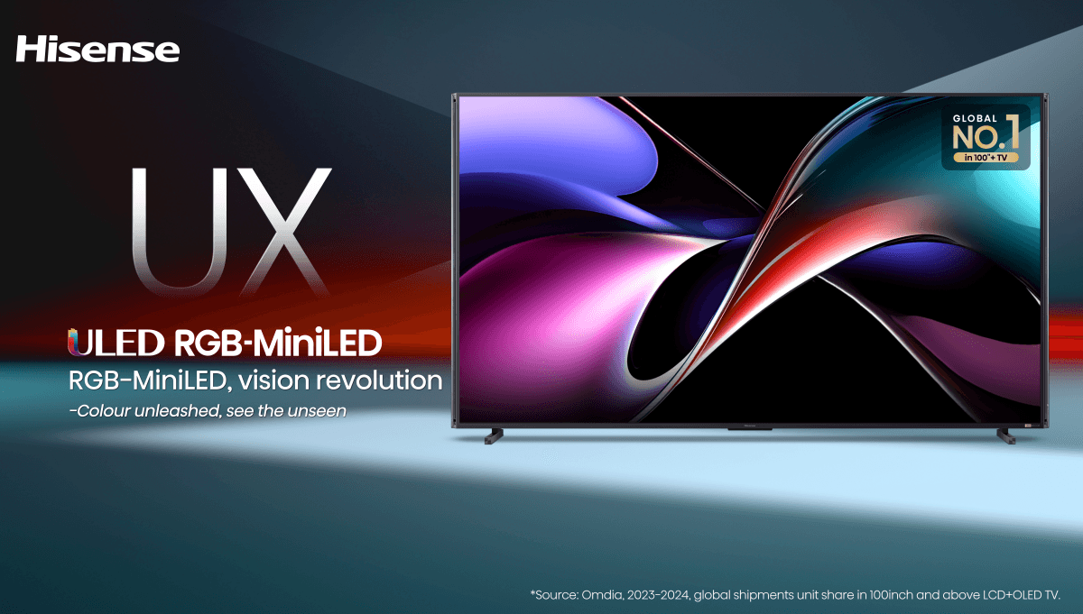 Now you can buy Hisense's massive 116UX TV RGB-MiniLED TV in the UK