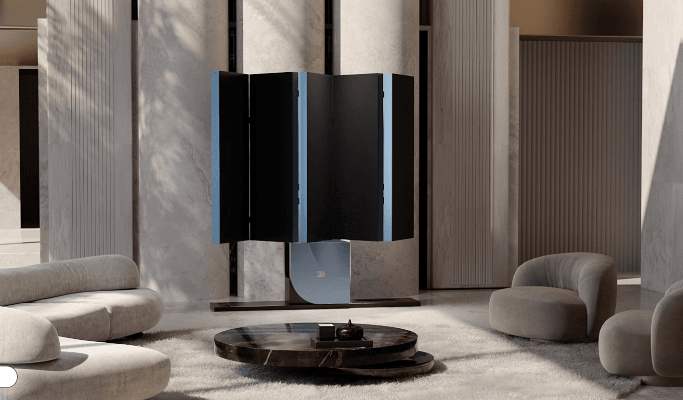C-Seed is back with a Bugatti-inspired follow up to its incredible folding MicroLED TV