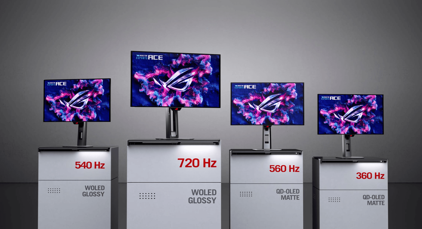 Asus debuts four 25-inch OLED gaming monitors and says LCD is dead