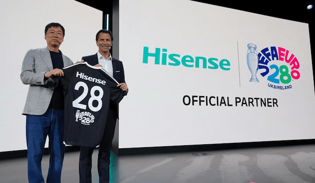 Hisense extends partnership with UEFA as Offical Partner of Euro 2028