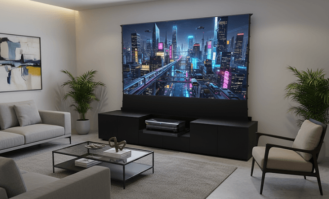 NorStone's Eden Vision enables a minimalist home cinema setup