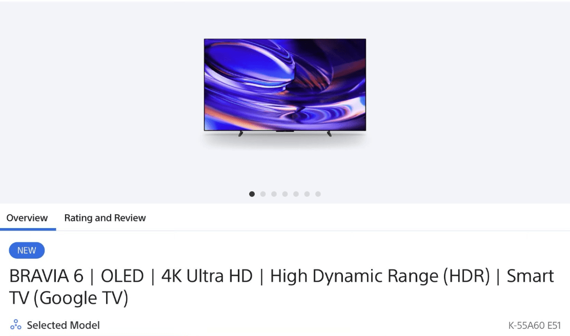 Sony's rumoured entry-level Bravia 6 OLED TV appears pops up again