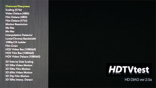 HDTVTest Diagnostic Disc