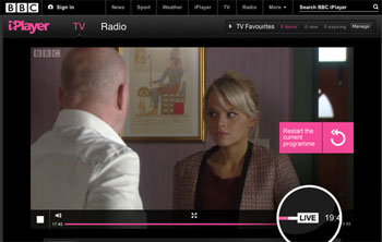 BBC iPlayer Live Restart