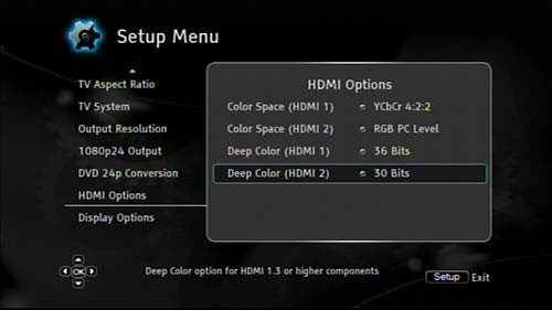 HDMI options