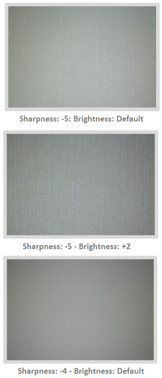 Moire elicited through test pattern on Panasonic TX-L37V20B