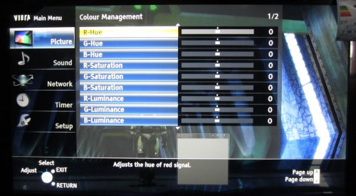 Colour Management menu