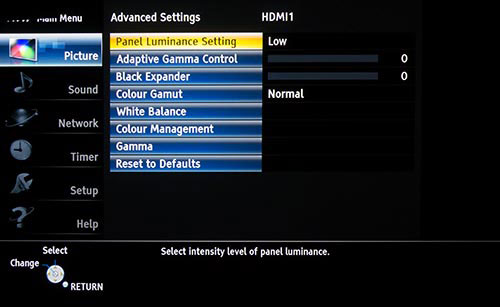 [Advanced Settings] menu