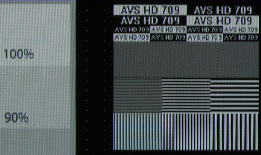 Sharpness test pattern in [THX] mode