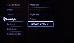 Ambilight submenu page 1