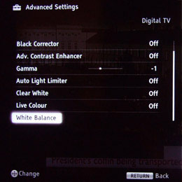 [Advanced Settings] menu