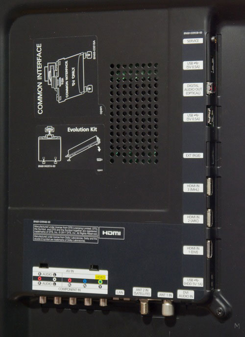 Rear connections on Samsung PS51E8000