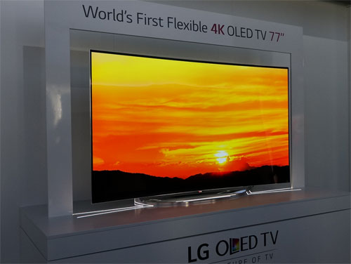 LG 77in flexible OLED