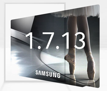Samsung TV with ballet feet