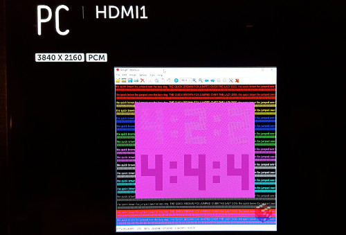 4:4:4 chroma reproduction