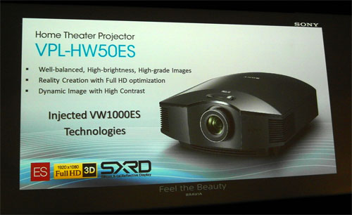 Sony VPL-HW50ES Full HD 3D Projector Shines At 4K Event