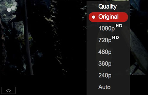 YouTube original settings